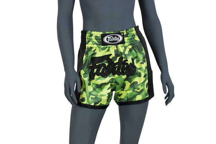 Fairtex Green Camo Slim Cut Muay Thai Boxing Short - OTM Fight ShopFairtex